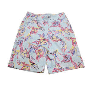 Westbound Woman Floral Print Pull-On Shorts Size 14W Made in Indonesia